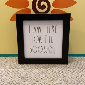 Rae Dunn I AM HERE FOR THE BOOS Wooden Sign